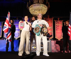 Mikaela Mayer tells British fans to root for her in 'fight of the year' with Chantelle Cameron 73% american wiki boxrec most valuable promotions female roster caroline dubois MVPW-06 UK vs. USA full press conference quotes nakisa bidarian