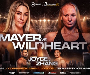 Christina Linardatou forced to withdraw from Mikaela Mayer fight Swedish contender Lucy Wildheart steps in boxrec fight time date tv channel Joe Joyce bt sport Zhilei “Big Bang” Zhang