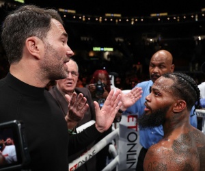 Montana Love disqualified after Steve Spark was lifted over the ropes in the sixth round boxrec eddie hearn rematch watch highlights full fight what next