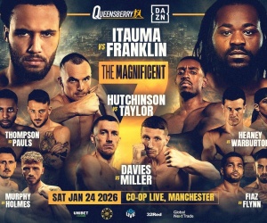 Moses Itauma vs Jermain Franklin announced for Frank Warren's 45th boxing anniversary boxrec how to watch dazn oddschecker betting odds ko knockout results