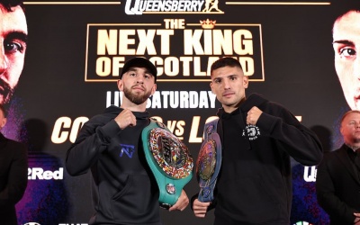 Nathaniel Collins vs Cristobal Lorente Press Conference Quotes dazn saturday night october 3rd predictions who wins results scotland frank warren european title wbc eliminator