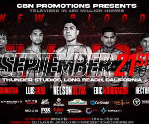 Nelson Oliva headlines CBN Promotions show on September 21 against Paulo Cesar Galdino boxrec fight time date tv channel undercard how to watch Alex Camponovo tickets