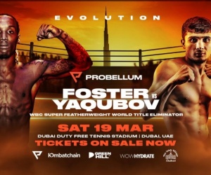 O’Shaquie Foster and Muhammadkhuja Yaqubov clash in WBC super-featherweight world title eliminator boxrec fight time date tv channel dubai probellum tockets