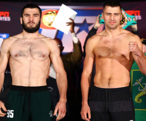 Artur Beterbiev Oleksandr Gvozdyk official weigh-in