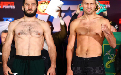 Artur Beterbiev Oleksandr Gvozdyk official weigh-in