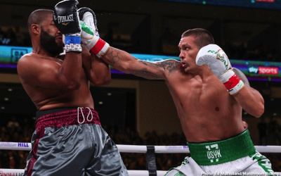 Oleksandr Usyk wins heavyweight debut Chazz Witherspoon report result