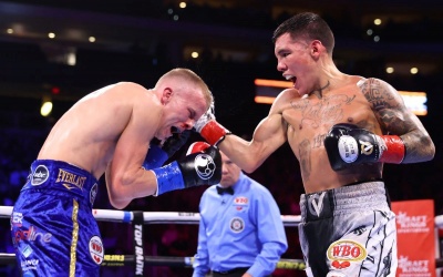 Oscar Valdez stops Liam Wilson in seven to capture WBO Interim super featherweight world title boxrec figt highlights full resuts live reports next chhampion