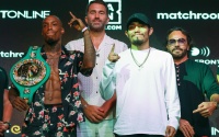 O’Shaquie Foster warns Rocky Hernandez he could put him down on the canvas at any time southpaw orthodox left handed right lefty press conference quotes watch fight live stream sunday morning ringwalk times