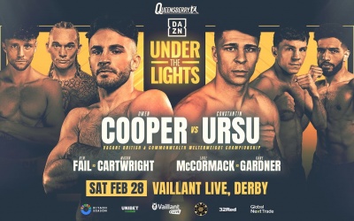 Owen Cooper vs Constantin Ursu clash for British and Commonwealth welterweight titles under the lights tickets boxrec betting odds frank warren dazn