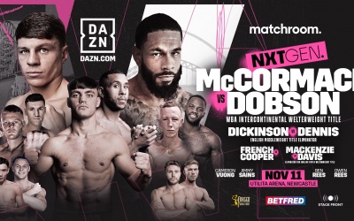 Pat McCormack headlines for the first time against unbeaten American Peter Dobson nxtgen november tickets hearn matchroom how to watch oddschecker boxrec wiki amateur career professional records