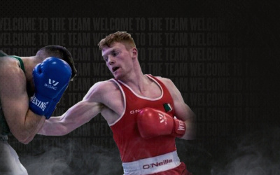 Outstanding Irish National Champion Paul Ryan signs with MTK Global amateur professional boxrec 