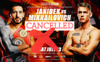 Janibek Alimkhanuly vs Andrei Mikhailovich is OFF! what happened dehydration fight hospital how to watch muratalla main event sky sports start time
