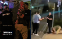 Tyson Fury captured being escorted from a local bar in Morecombe boxrec fight time date tv channel drug abuse drunk faceplant pavement security pub shane watch