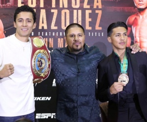 Rafael Espinoza and Emiliano Fernando Vargas host Mexico City press conference boxrec wiki fight time date tv channel edward vazquez