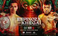 Rafael Espinoza vs Arnold Khegai featherweight world title showdown set for November 15 in Mexico boxrec wiki oddschecker who wins how tko ko points unanimous decision results mexico tickets top rank bob arum
