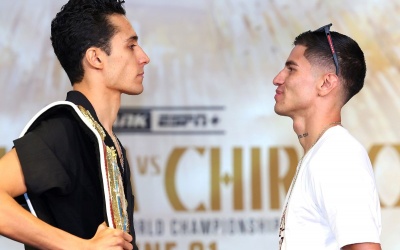 Rafael Espinoza and Sergio Chirino discuss their all-Mexican world title fight predictions oddschecker wiki boxrec who wins tips uk sky sports how to watch live results