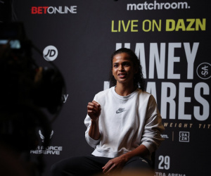Undefeated Somali star Ramla Ali makes American debut in Las Vegas on Haney-Linares undercard who is she boxrec what time start ringwalks tv channel live stream