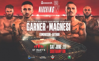 Ryan Garner vs Michael Magnesi full fight night details betting odds quotes tv channel dazn ringwalks what time start links results piranha southampton fc frank warren predictions bets top tips preview