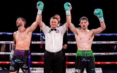 Ryan Griffiths retains Midlands Area featherweight title against Lewis Morris boxrec fight highights who won results bcb promotions watch