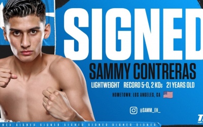 Top Rank signs undefeated lightweight prospect Sammy Contreras bob arum wiki boxrec california los angeles la who is he insta tapology