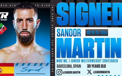 WBC #1 super-lightweight Sandor Martin signs with Top Rank No.1 world rankings champion boxrec spain Spanish spaniard wiki tapology devin haney mandatory challenger 