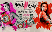 Sandy Ryan vs Mikaela Mayer 2 announced fight time rematch date tv channel wbo world welterweight title womens naked nude pics boxrec wiki espn first paint red