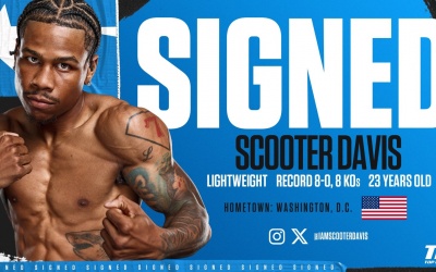 D.C. knockout artist Scooter Davis signs promotional contract with Top Rank bobarum washington