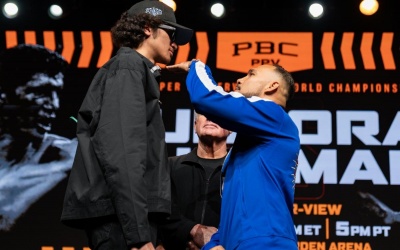 jow to watch gloves are off press conference Sebastian “Towering Inferno” Fundora vs Keith “One Time” Thurman fight week events
