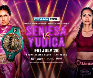 Pound-for-pound dynamo Seniesa "Super Bad” Estrada will defend her WBC and WBA minimumweight world titles against Argentina’s former world champion Leonela Yudica on Friday, July 28 at Pearl Concert Theater at Palms Casino Resort in Las Vegas boxrec