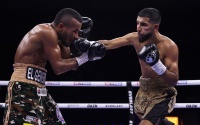 Shabaz Masoud wins split hearn decision over Jose Sanmartin boxrec WBA Inter-Continental Super Bantamweight title watch full fight highlights Newcastle Arena boxrec trainer ben davison matchroom 