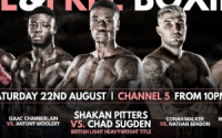 Shakan Pitters vs Chad Sugden: official weights and running order for Hennessy Sports bill