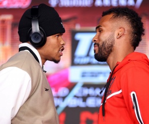Underdog Edwin De Los Santos tells fans not to be surprised if he upsets Shakur Stevenson in WBC lightweight world title fight bookies oddschecker press conference watch presser quotes boxrec bio