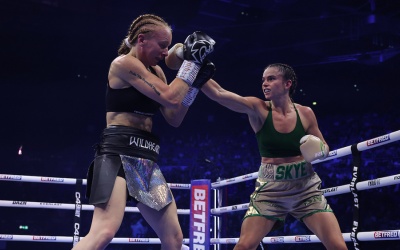 Skye Nicolson defeats Lucy Wildheart in nine fight watch full highlights world champion rankings title boxrec eddie hearn aussie australia female boxing swe