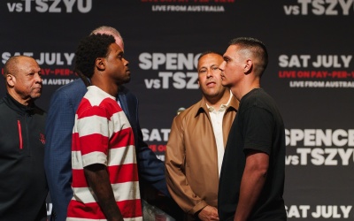 Errol Spence Jr. vs Tim Tszyu press conference quotes refused snubbed handshake boxrec wiki fight preview predictions