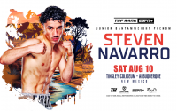 Super-flyweight prospect Steven “Kid Dynamite” Navarro next fight confirmed august 20 boxrec wiki amateur career record LA american watch full highlights