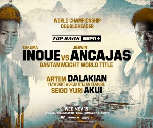 Takuma Inoue vs Jerwin Ancajas predictions will defend WBA bantamweight title rankings champion in Tokyo boxrec fight time date tv channel undercard how to watch ESPN+ japan naoya brother father boxrec