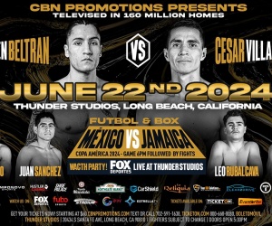 Tayden Beltran vs Cesar Villarraga headlines CBN Promotions summer show vs Cesar Villarraga how to watch fubo sports alex camponova boxrec wiki professional career amateur record