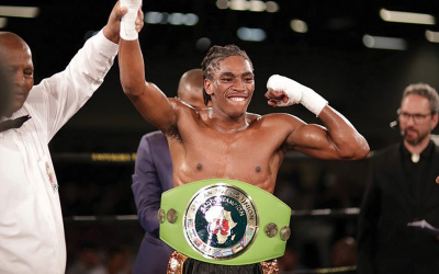 Thulani Mbenge abu title belt african boxing union south africa Kuvesa Katembo highlights full fight replay result report who won youtube