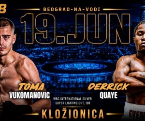 Tomislav Vukomanovic risks his WBC International Silver super-lightweight title against Derrick Quaye boxrec fight how to watch
