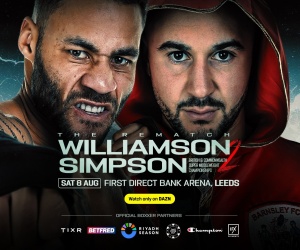 Troy Williamson vs Callum Simpson rematch will be on DAZN august 8 leeds tickets how to watch ppv free subscription alfie sharman ben shalom