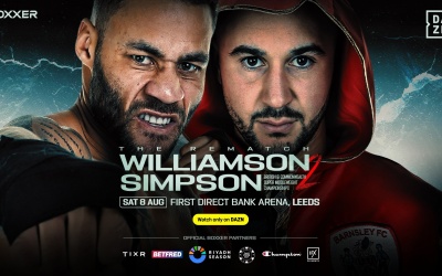 Troy Williamson vs Callum Simpson rematch will be on DAZN august 8 leeds tickets how to watch ppv free subscription alfie sharman ben shalom