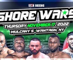Undefeated super welterweight Tyrone “Pretty Boy” James headlines Star Boxing's “Shore Wars” against Omar Siala boxrec tickets november 17 how to watch joe deguardia promoter long island new york tv channel what time start ringwalks oddschecker