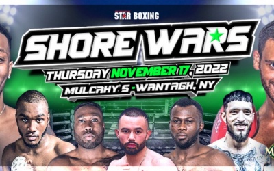 Undefeated super welterweight Tyrone “Pretty Boy” James headlines Star Boxing's “Shore Wars” against Omar Siala boxrec tickets november 17 how to watch joe deguardia promoter long island new york tv channel what time start ringwalks oddschecker