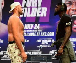 WATCH: See what happened when Tyson Fury and Deontay Wilder faced off for the first time since February last year in Los Angeles, Fury vs Wilder 3, Jake Paul, Las Vegas, Anthony Joshua, BoxRec, Highlights, How to Watch, Stream