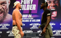 WATCH: See what happened when Tyson Fury and Deontay Wilder faced off for the first time since February last year in Los Angeles, Fury vs Wilder 3, Jake Paul, Las Vegas, Anthony Joshua, BoxRec, Highlights, How to Watch, Stream