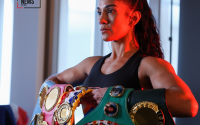 Amanda Serrano aims to break boxing record in historic first-ever 12-round world title fight Lucrecia Manzur boxrec wiki katie taylor highlights hostory female boxer champion puerto rico