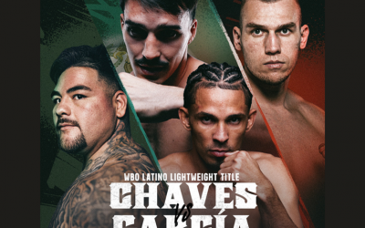 Title fight announced on the Andy Ruiz Jr. vs Damian Knyba undercard Alan Chaves will defend his WBO Latino Lightweight title against Eridson Garcia boxrec fight time date tv channel how to watch what when bst uk time wiki