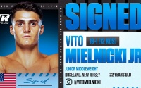 WBa #4 super-welterweight star Vito Mielnicki Jr. joins Top Rank white magic next fight debut xander zayas fight highlights world rankings