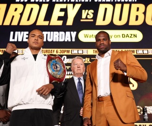 Fabio Wardley and Daniel Dubois get into a heated row over 'binman' comments press conference quotes