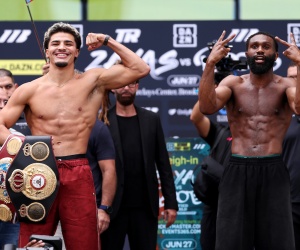 Xander Zayas vs Jaron Ennis weights, running order, ringwalk times, quotes, odds, prediction fight preview results wiki boxrec